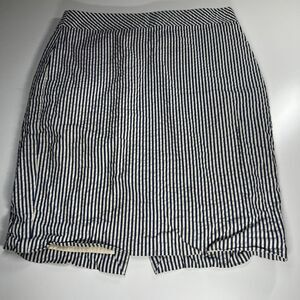 J. Crew The Pencil Skirt Blue White Striped, Size 4